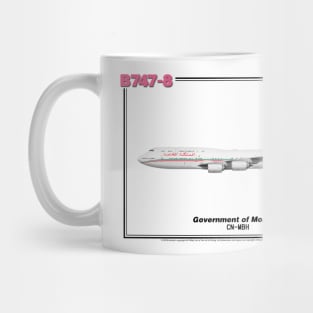 Boeing B747-8 - Government of Morocco (Art Print) Mug